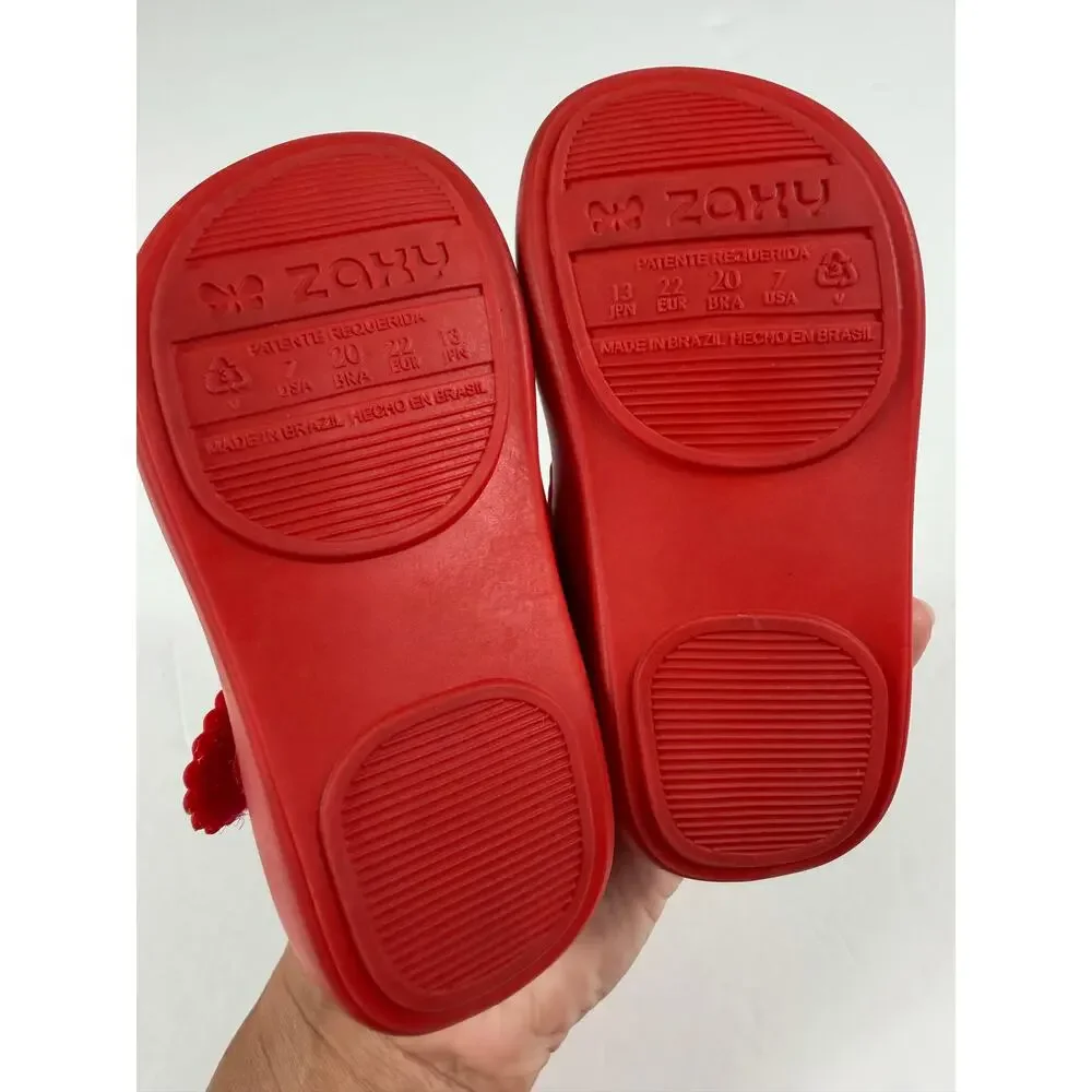 Zaxy Tour Mary Jane Bicycle Red Jelly Shoes Size 7 Toddler (EU 22)